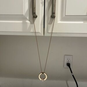 Folli Follie color collection‎ white crystal pendant necklace long